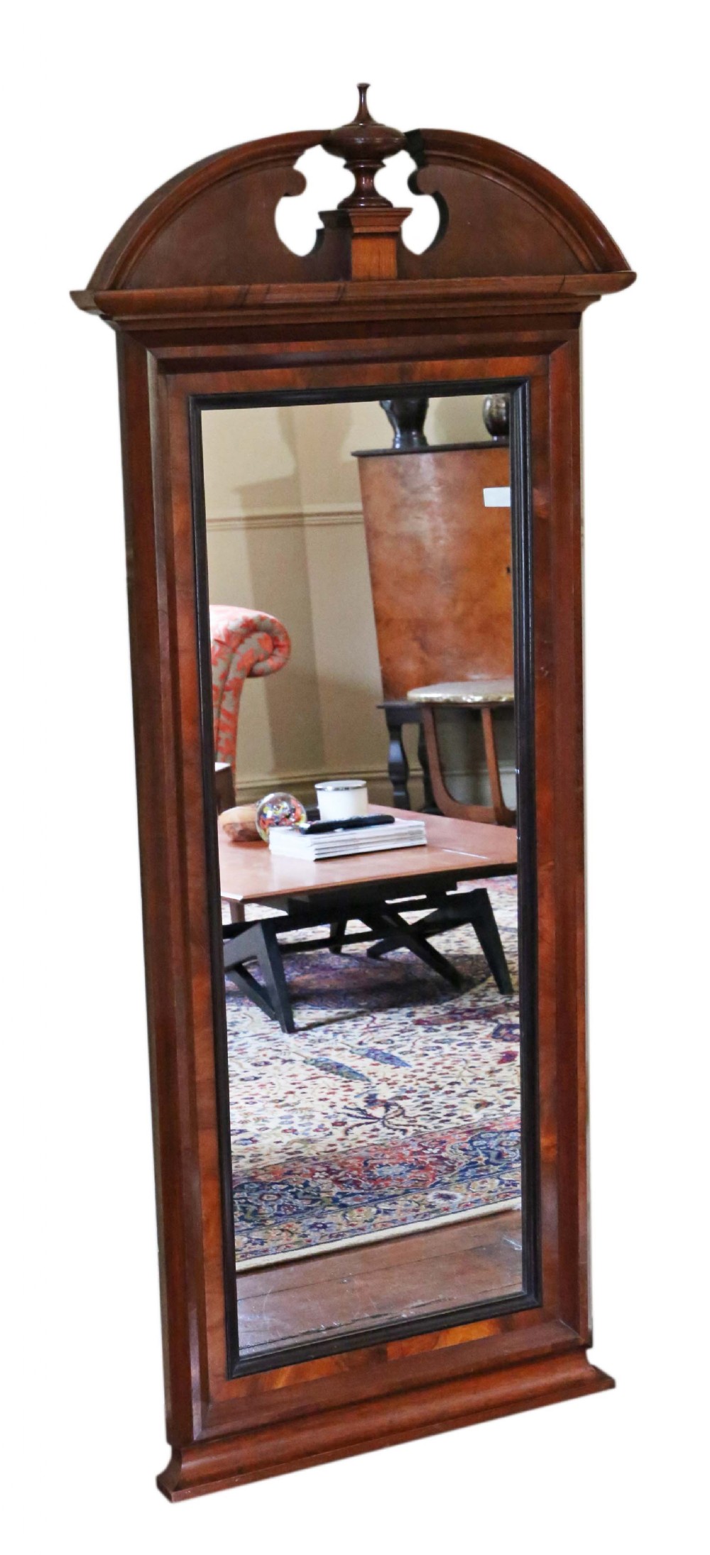 Large 19th Century mahogany full height wall mirror 