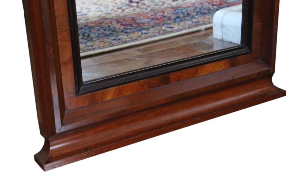 Large 19th Century mahogany full height wall mirror  View V
