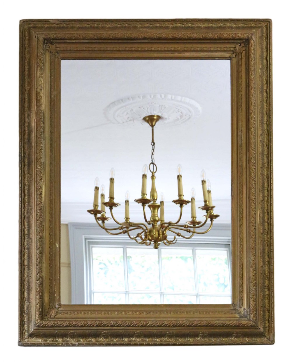 Large 19th Century gilt wall mirror 