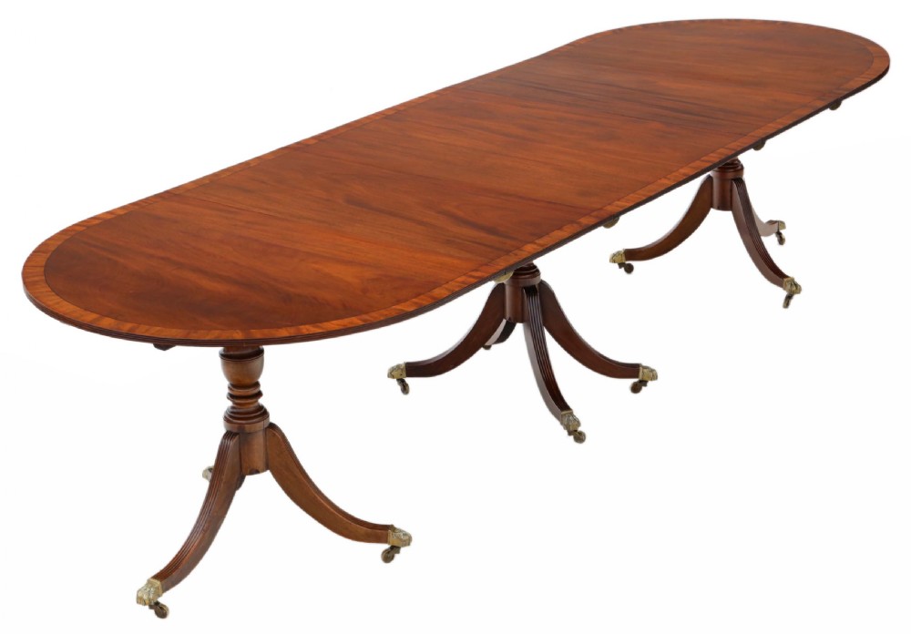 Mahogany extending dining table