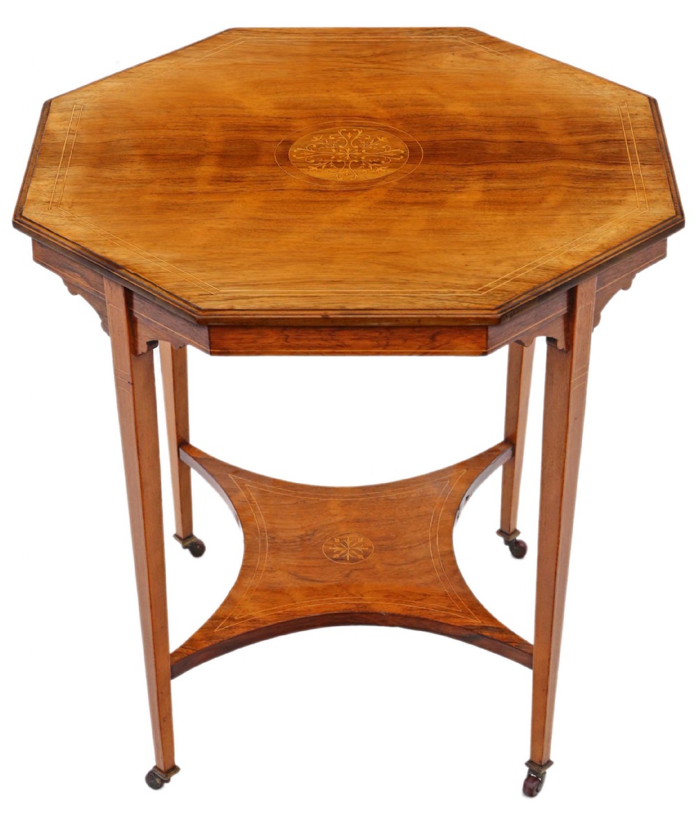 19th Century rosewood octagonal centre table