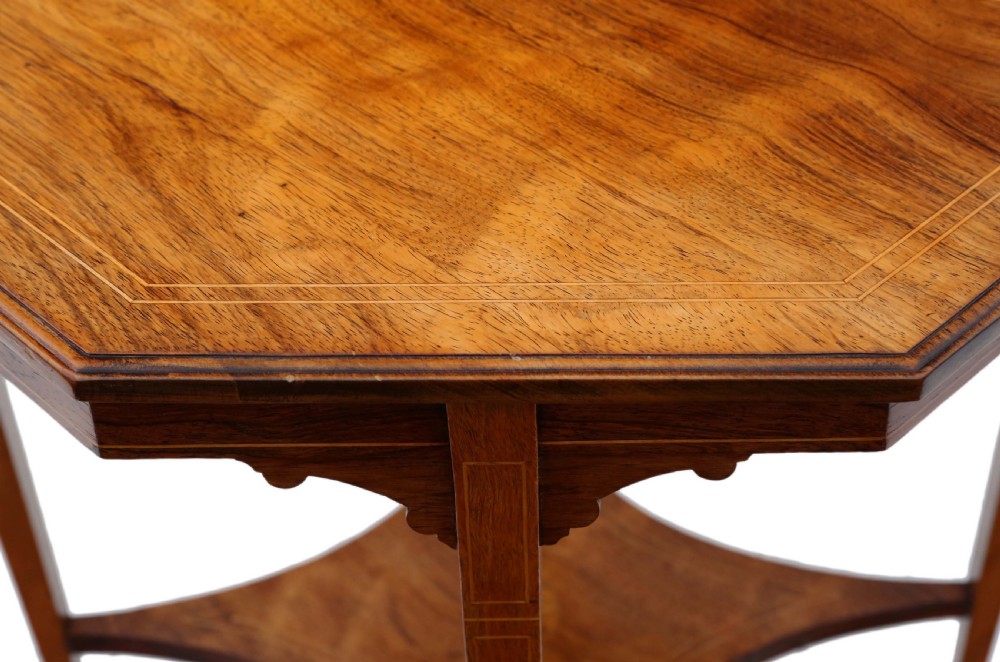 19th Century rosewood octagonal centre table View V