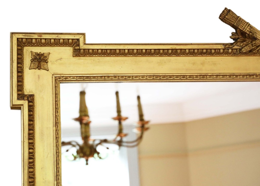 Large gilt 19th Century overmantle mirror  View II