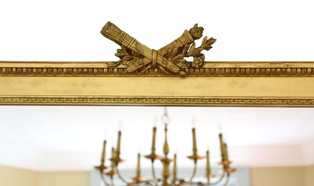 Large gilt 19th Century overmantle mirror  View III