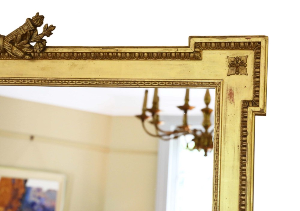 Large gilt 19th Century overmantle mirror  View IV