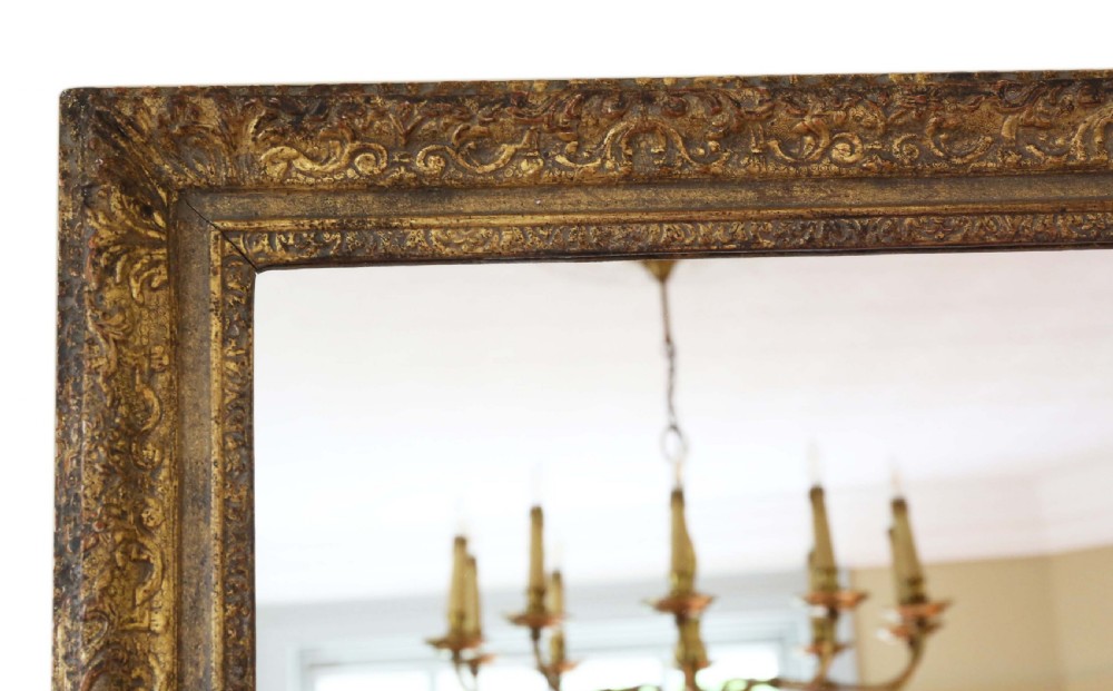 Large gilt 19th Century overmantle mirror  View II