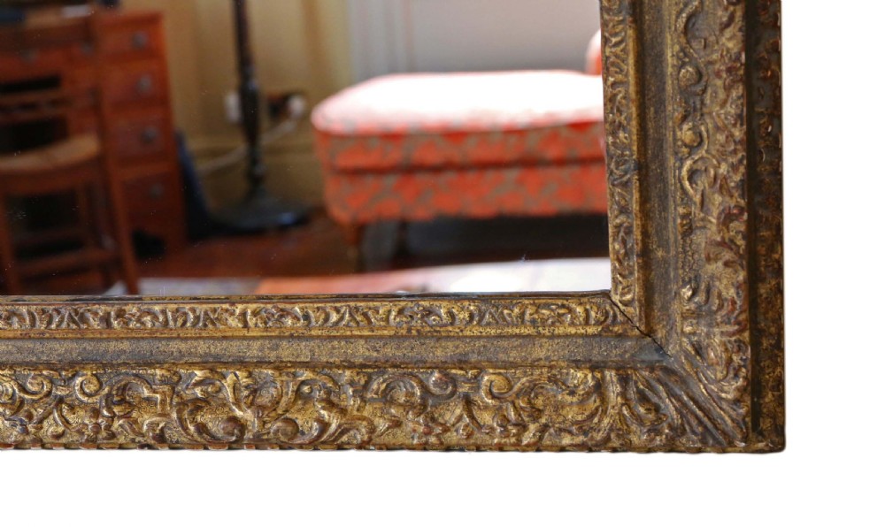 Large gilt 19th Century overmantle mirror  View V