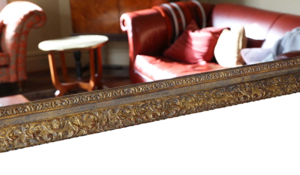 Large gilt 19th Century overmantle mirror  View VII