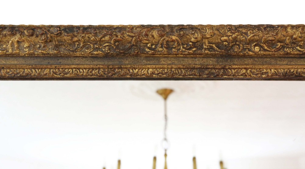 Large gilt 19th Century overmantle mirror  View VIII