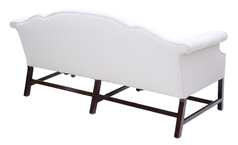 Georgian C1800 mahogany scroll arm sofa View IV