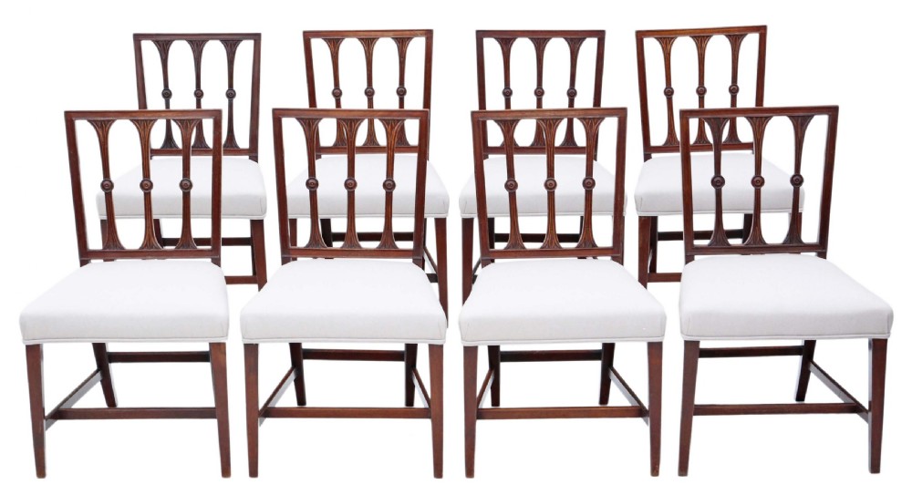 Set of 8 Georgian mahogany dining chairs