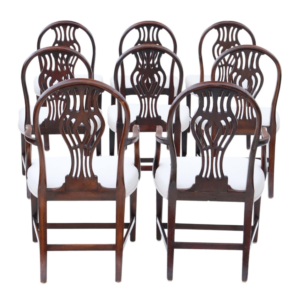 Set of 8 Georgian mahogany dining chairs View II
