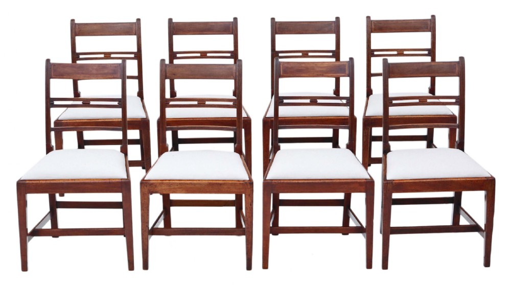 Set of 8 Georgian mahogany dining chairs