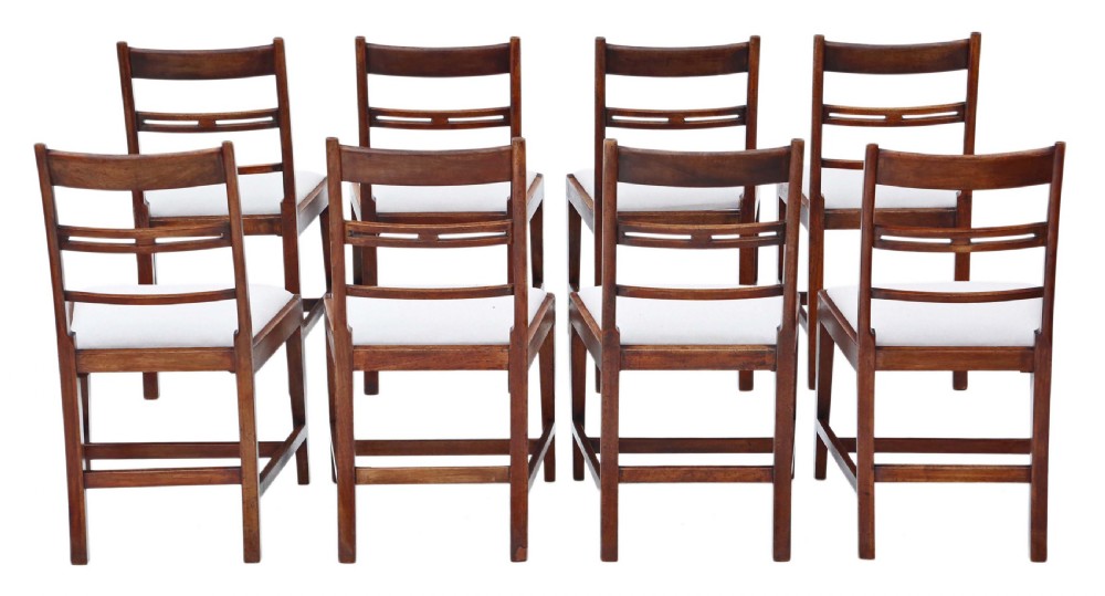 Set of 8 Georgian mahogany dining chairs View II