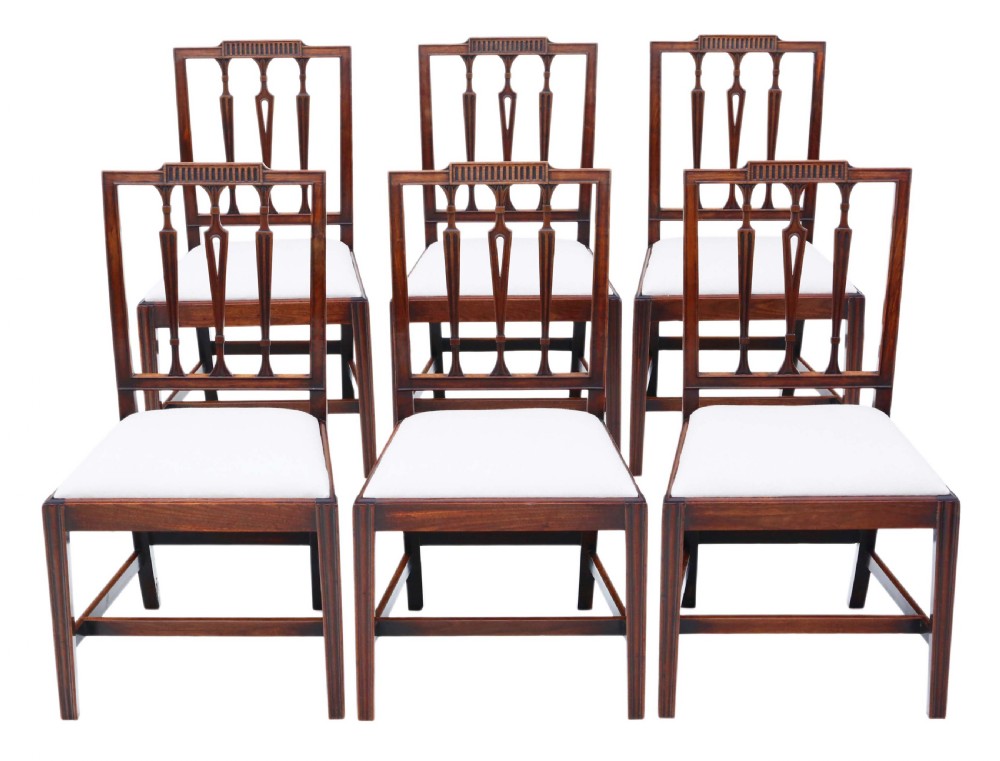 Set of 6 Georgian mahogany dining chairs