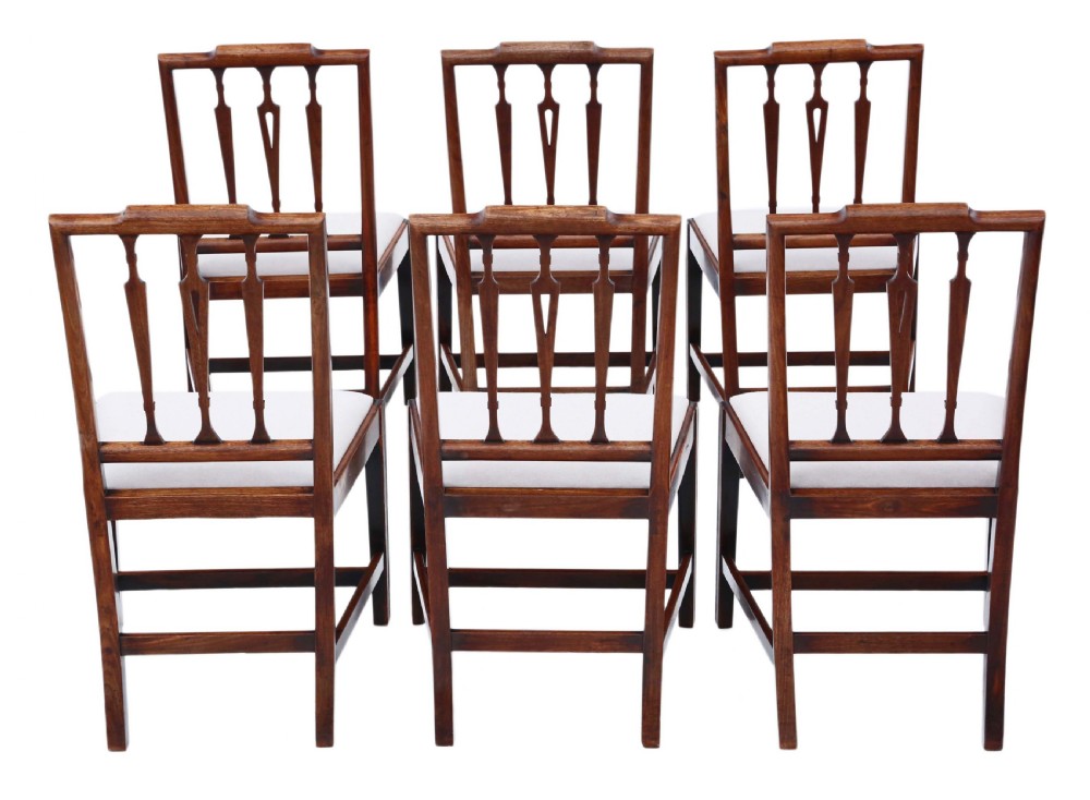 Set of 6 Georgian mahogany dining chairs View II