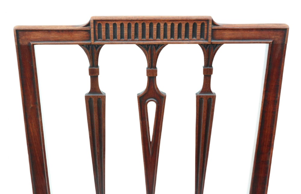 Set of 6 Georgian mahogany dining chairs View VII