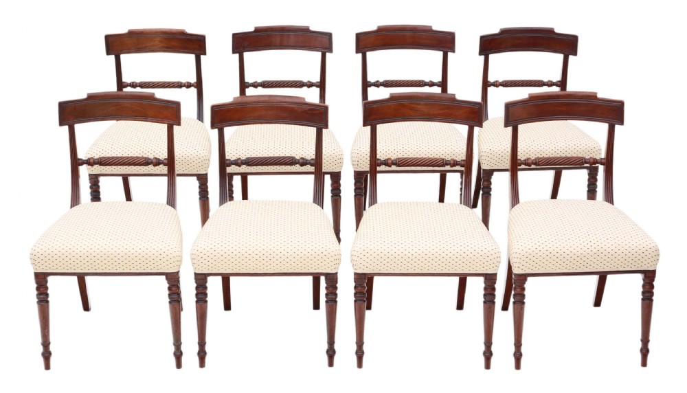 Set of 8 Georgian mahogany dining chairs