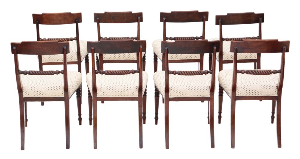 Set of 8 Georgian mahogany dining chairs View II