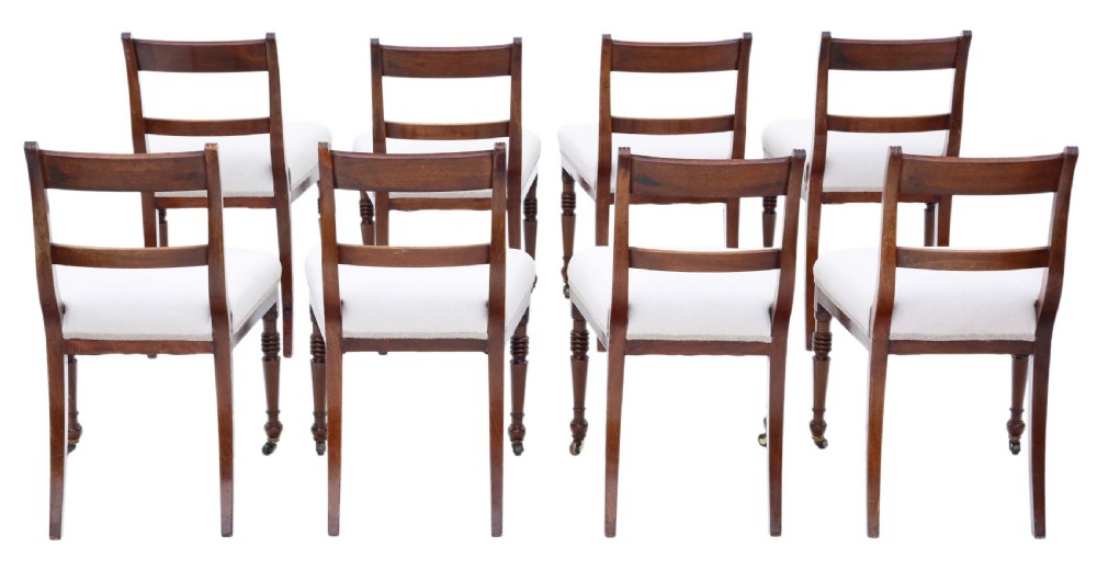 Set of 8 mahogany dining chairs View II