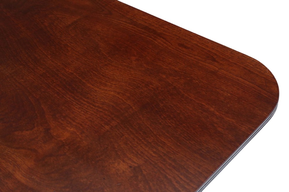 Georgian mahogany extending pedestal dining table View V
