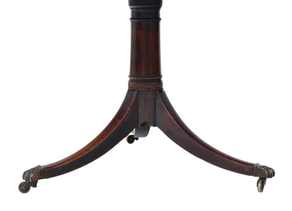 Georgian mahogany extending pedestal dining table View VIII