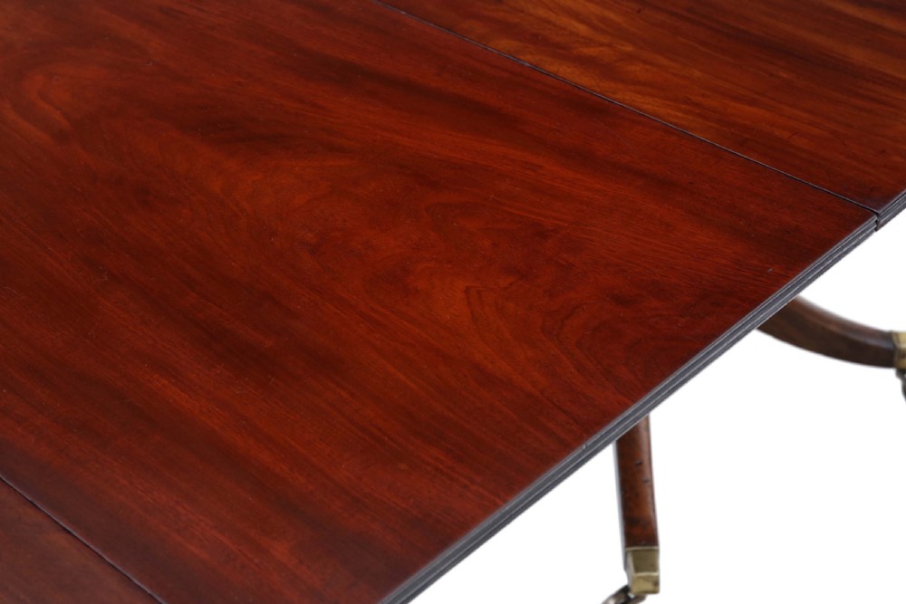 Mahogany extending pedestal dining table View IV