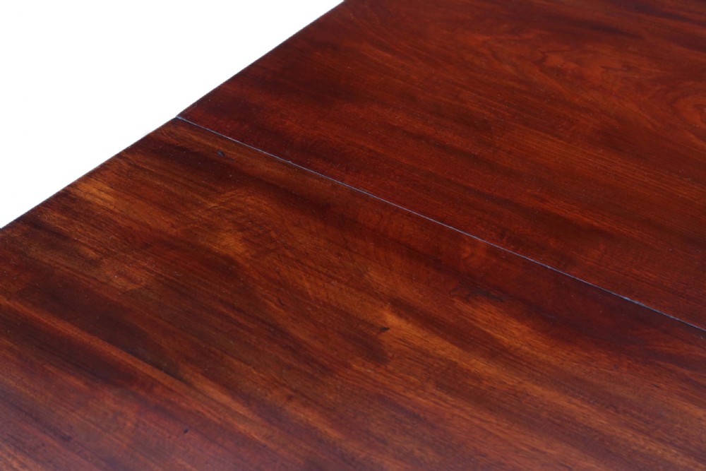 Mahogany extending pedestal dining table View VI