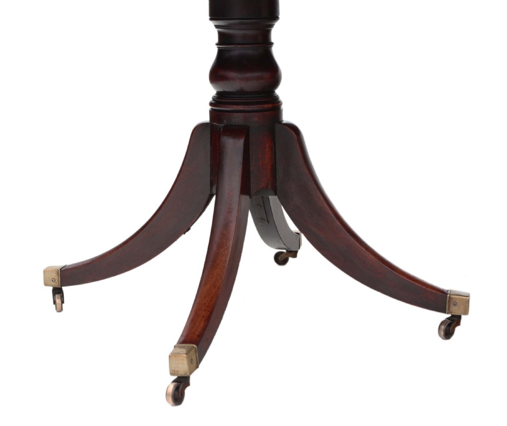 Mahogany extending pedestal dining table View VIII