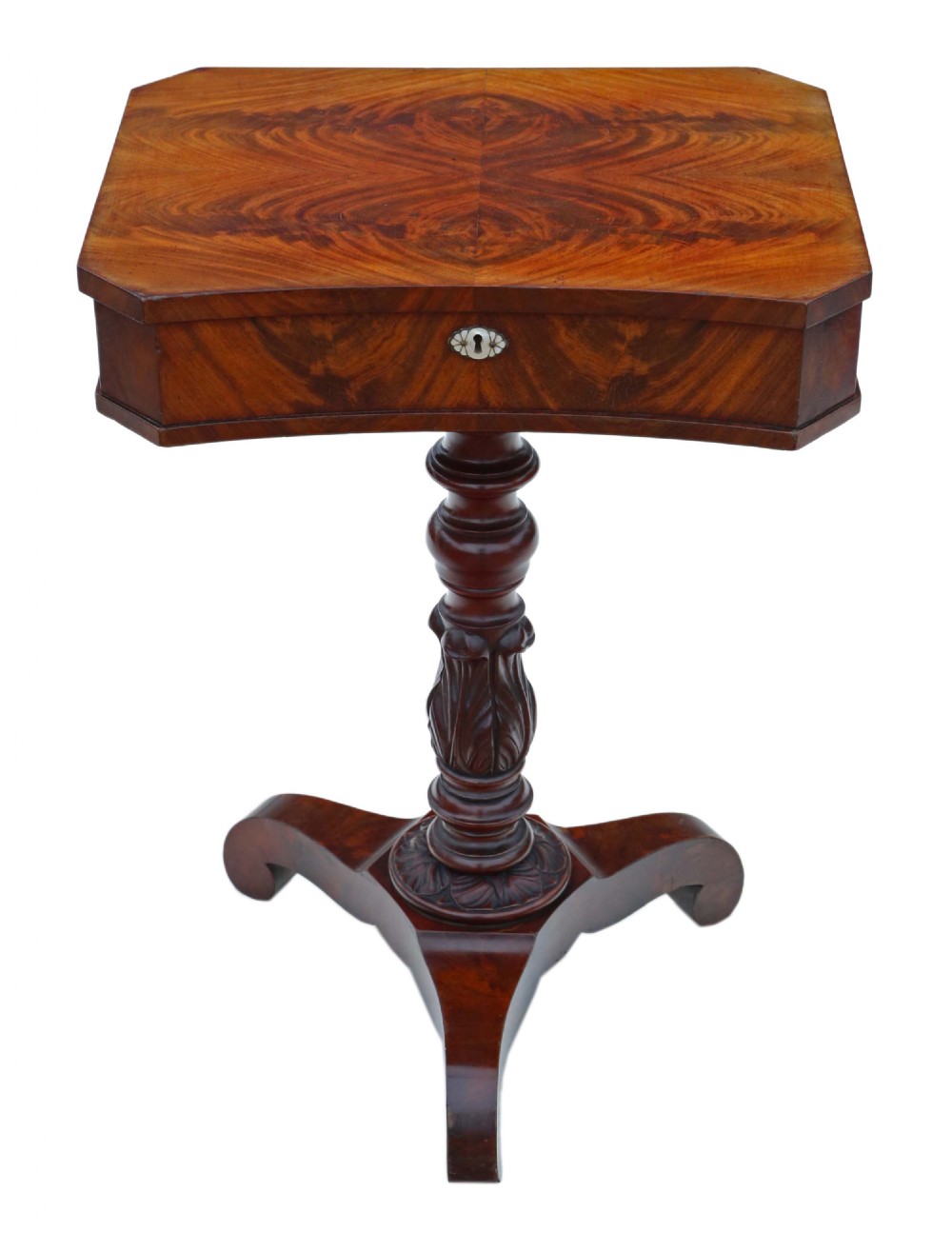 Victorian flame mahogany work table box