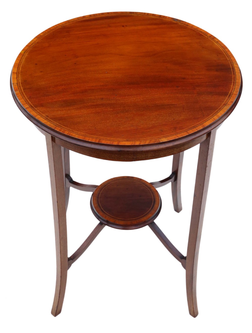 Edwardian inlaid mahogany circular table View II