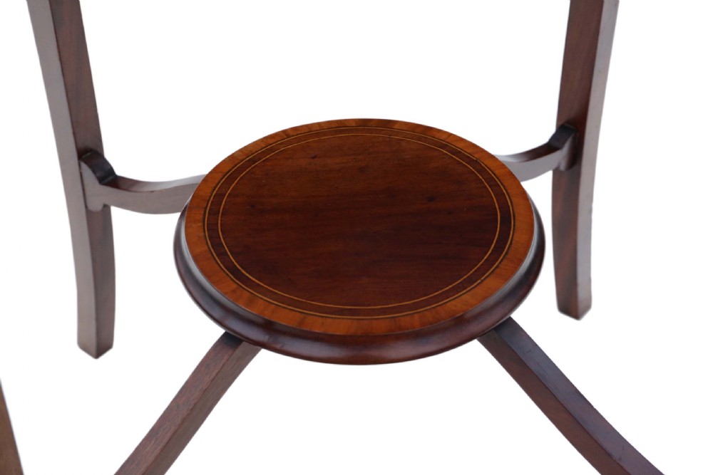 Edwardian inlaid mahogany circular table View IV