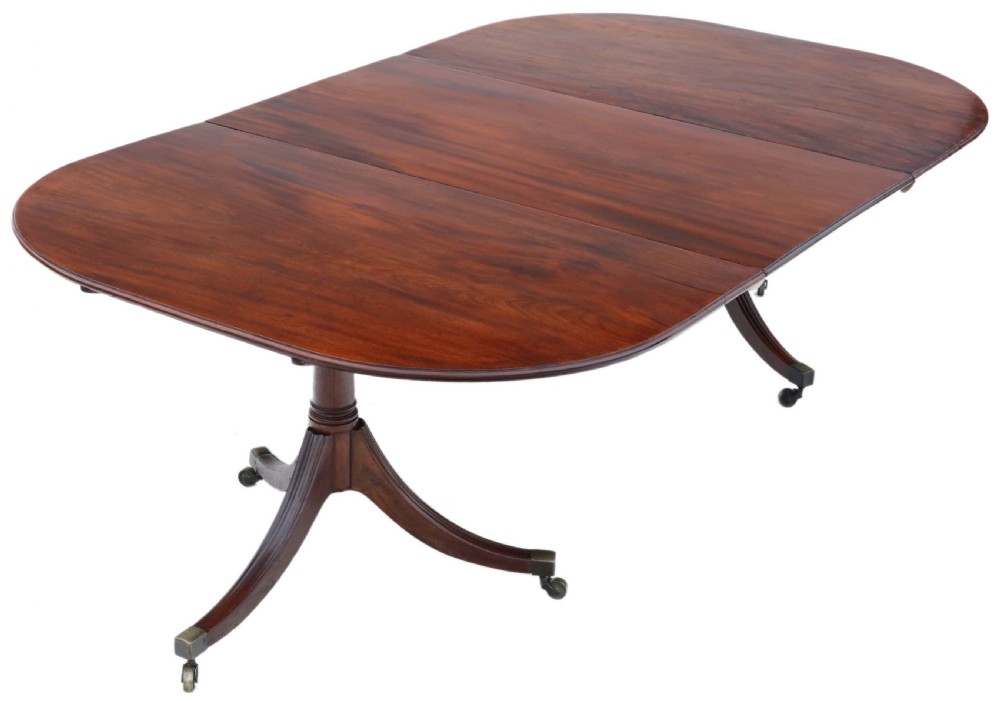 Regency mahogany extending dining table