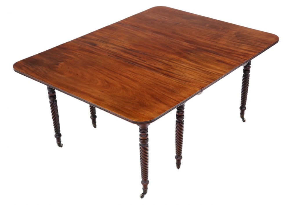 Mahogany extending dining table View VIII