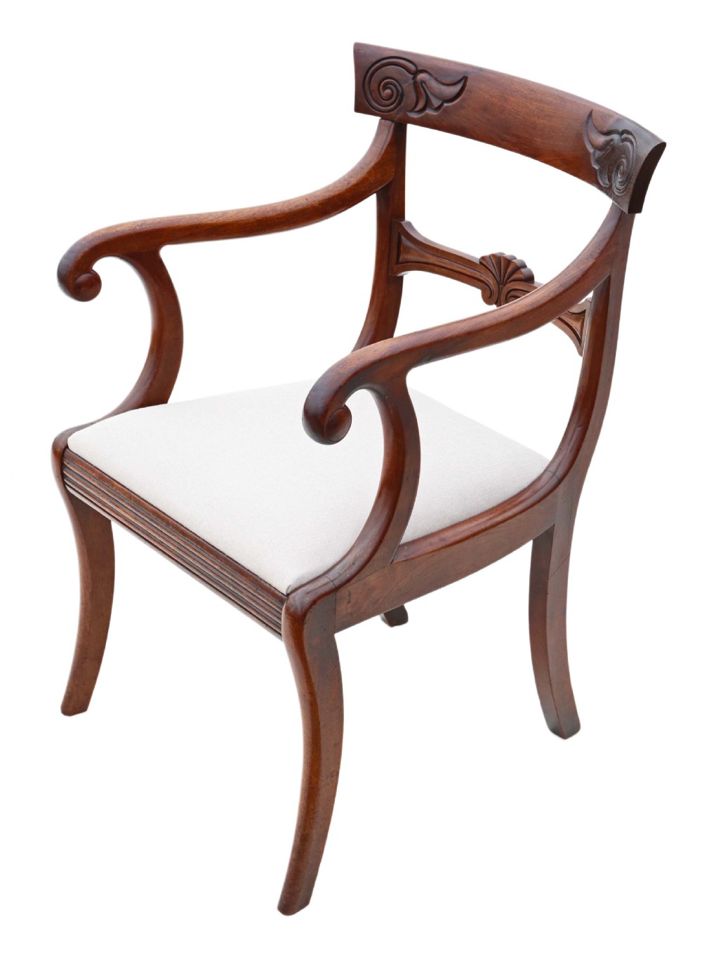 Set of six (4 +2) Regency Cuban mahogany dining chairs View IV