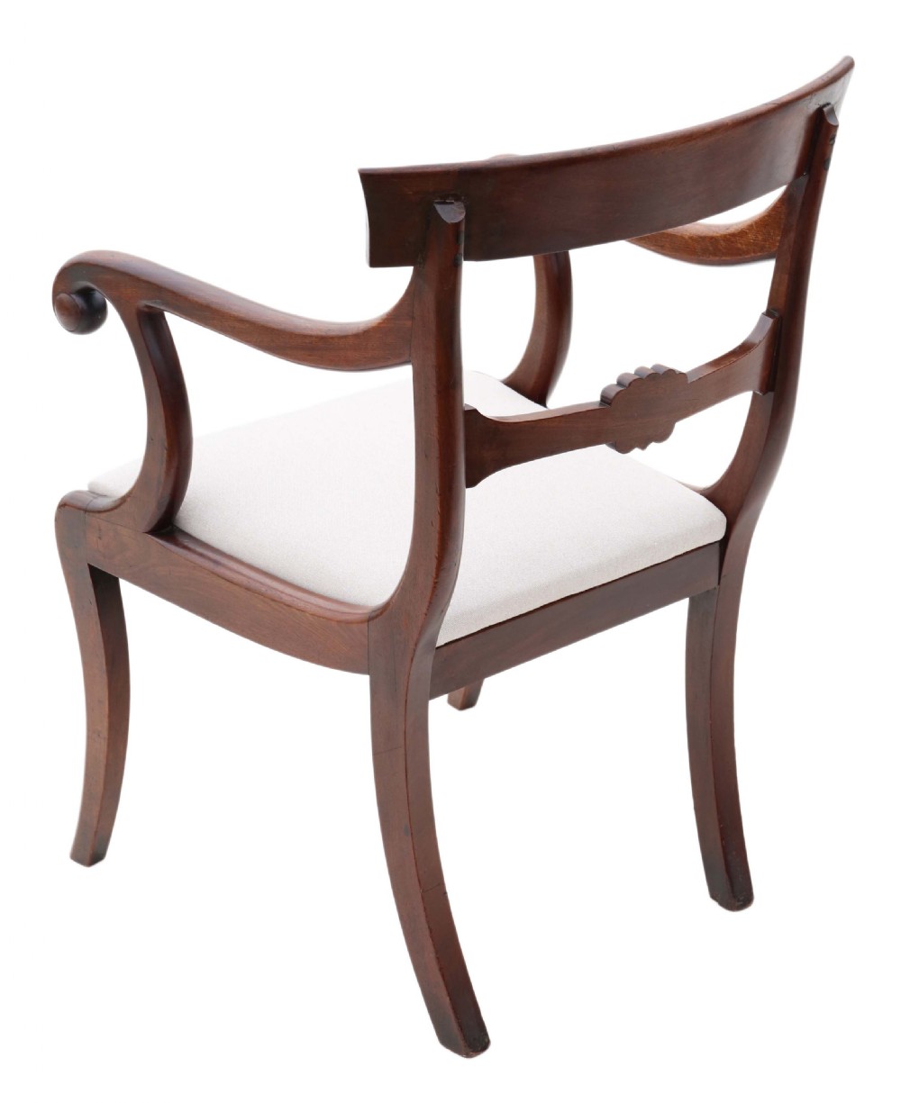 Set of six (4 +2) Regency Cuban mahogany dining chairs View V