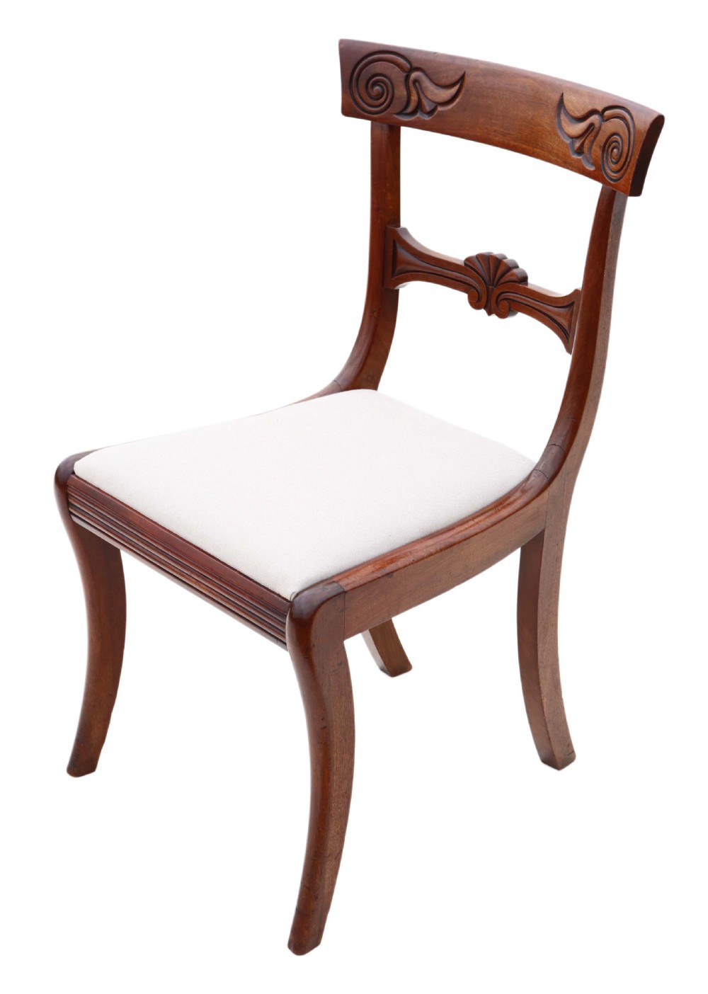 Set of six (4 +2) Regency Cuban mahogany dining chairs View XI