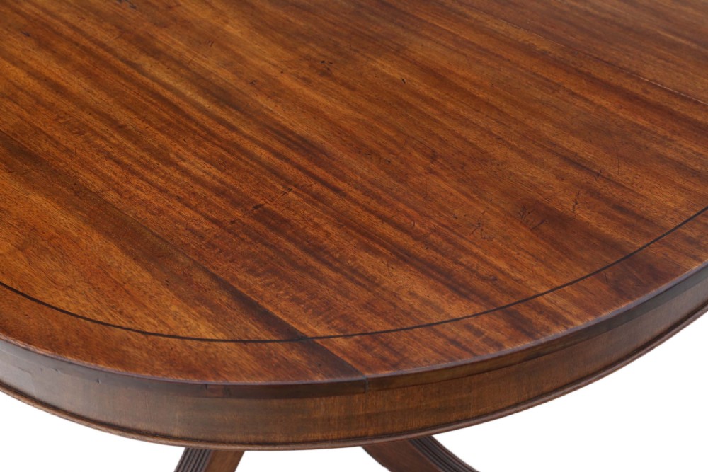 19th Century mahogany extending pedestal dining table View III