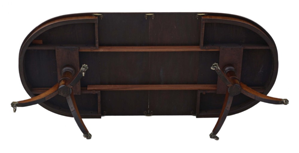 19th Century mahogany extending pedestal dining table View VIII