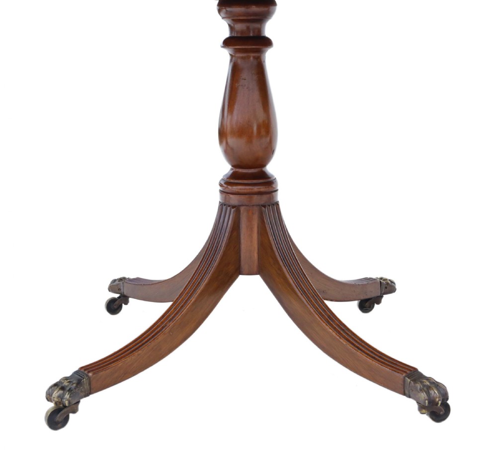 Mahogany extending pedestal dining table View VI