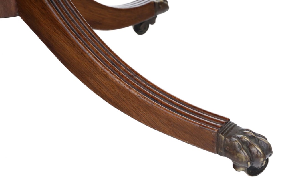 Mahogany extending pedestal dining table View VII