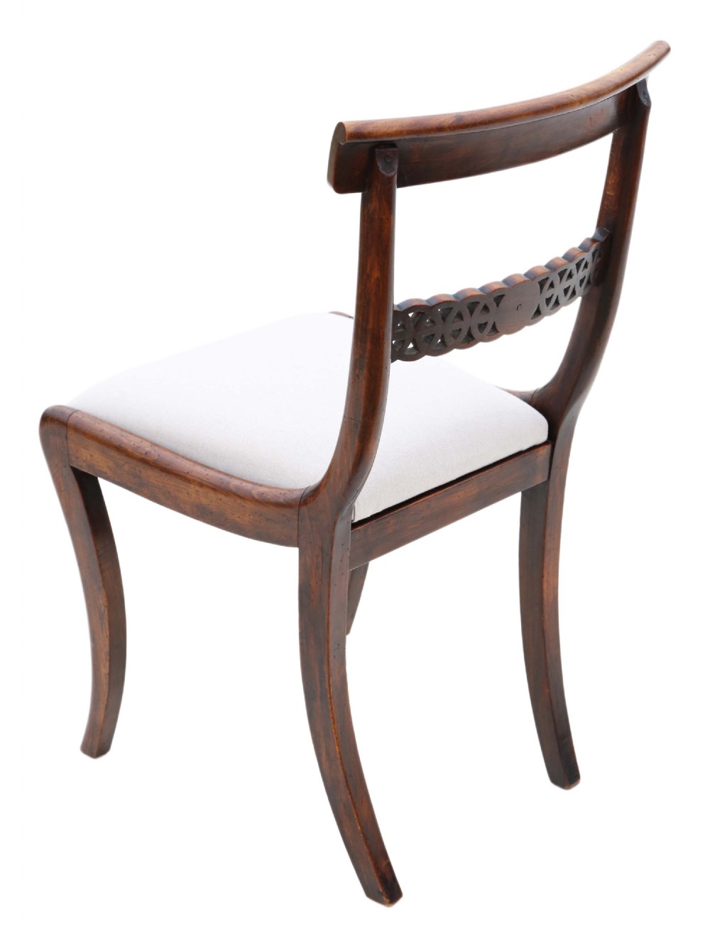 Set of 6 Regency faux rosewood (beech) dining chairs View V