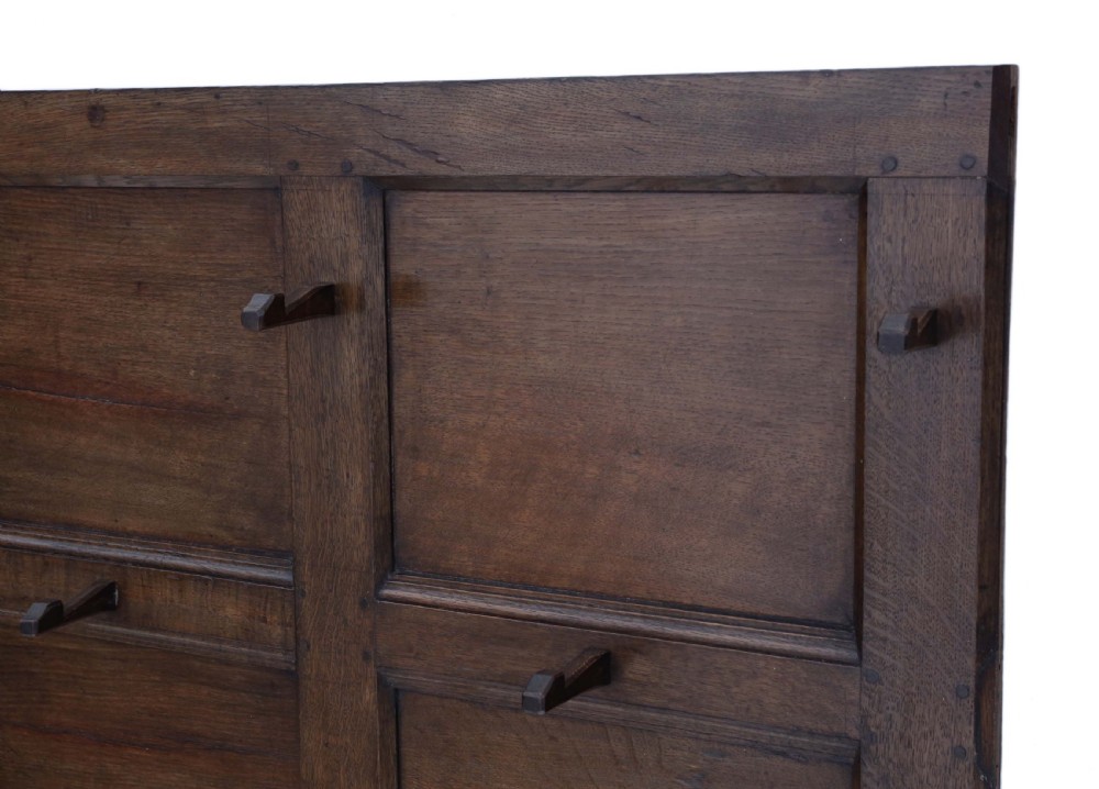 Georgian oak wall hall, coat or hat stand View IV