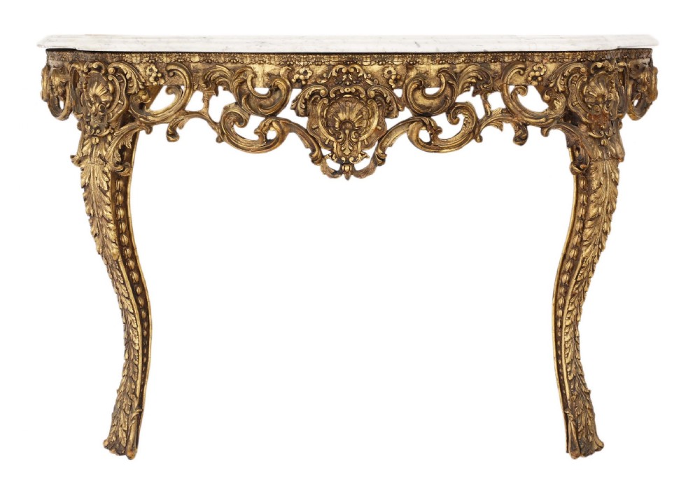 Gilt and marble console table View III