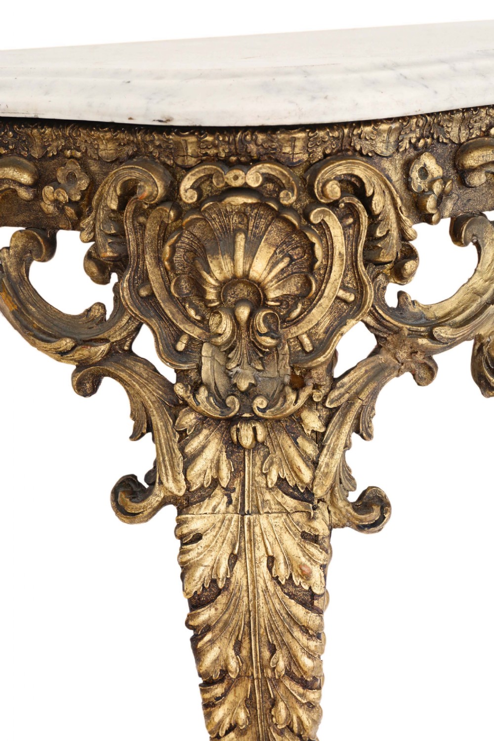 Gilt and marble console table View VII