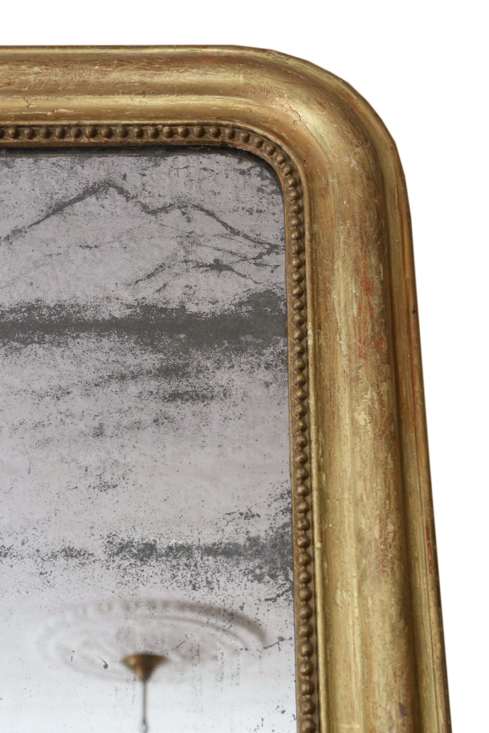 19th Century large gilt overmantle wall mirror View III