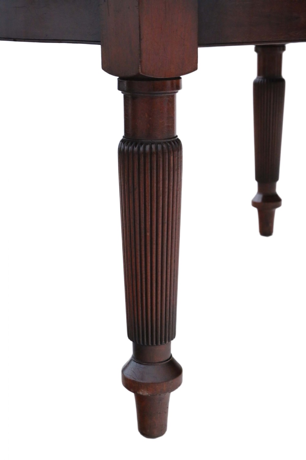 Victorian mahogany draw-leaf extending dining table View VII