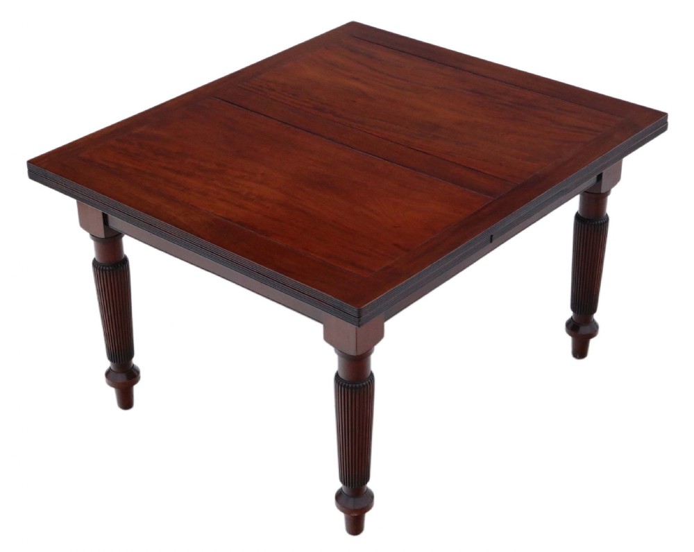 Victorian mahogany draw-leaf extending dining table View VIII