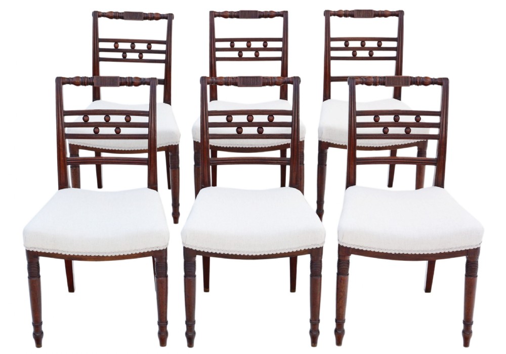 Set of 6 Georgian mahogany dining chairs