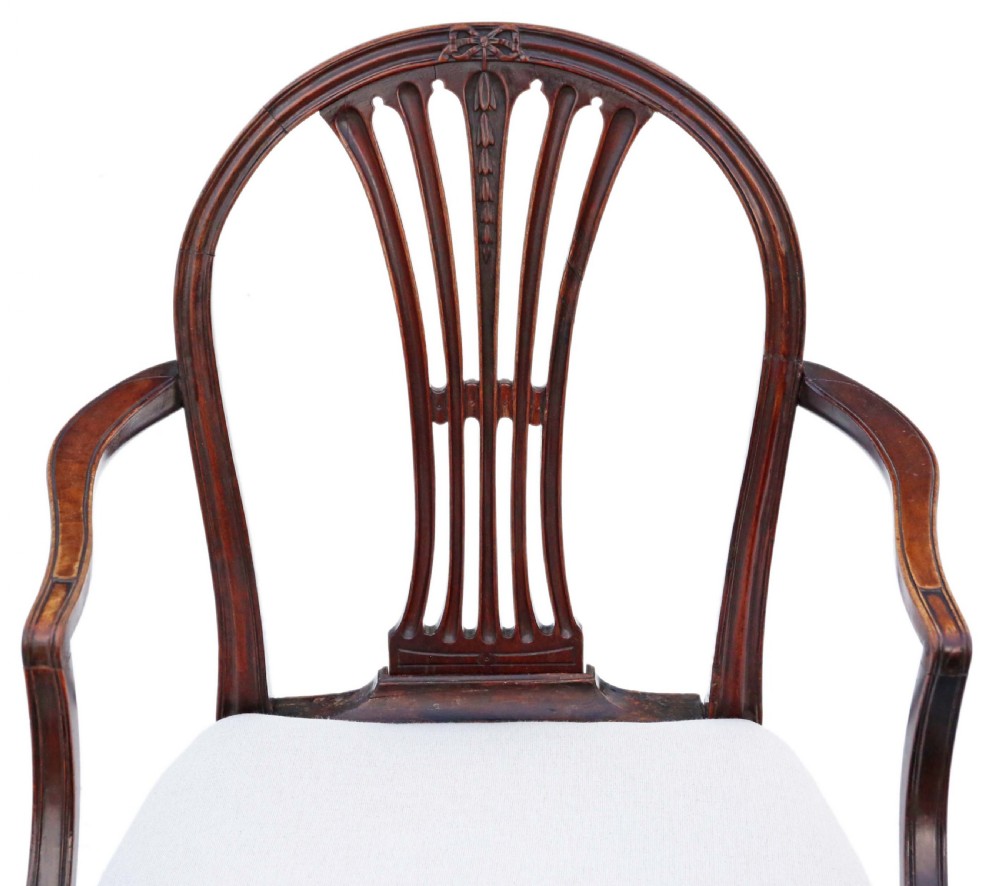 Pair of Georgian mahogany elbow chairs View III